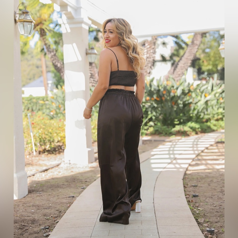 Brown Satin Set